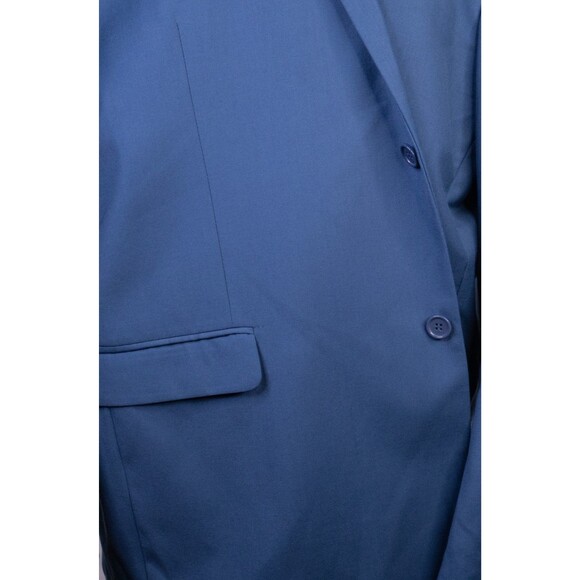 Alain Dupetit Sport Coat Jacket Blazer Sz 58L Poly Blend 2-Button Solid Blue NWT - Picture 3 of 16